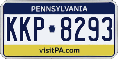 PA license plate KKP8293