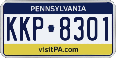 PA license plate KKP8301