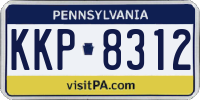 PA license plate KKP8312