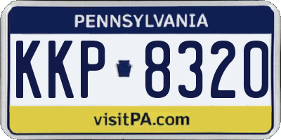 PA license plate KKP8320