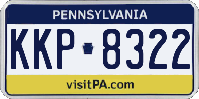 PA license plate KKP8322