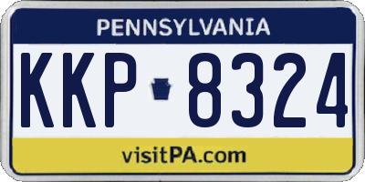 PA license plate KKP8324