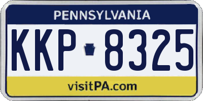PA license plate KKP8325