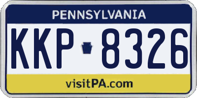 PA license plate KKP8326