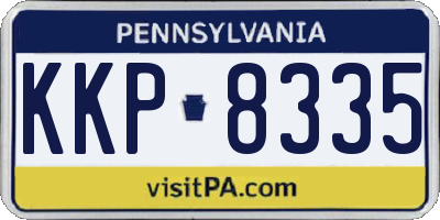 PA license plate KKP8335
