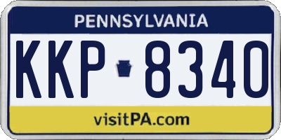 PA license plate KKP8340