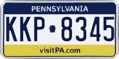 PA license plate KKP8345