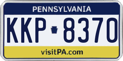 PA license plate KKP8370
