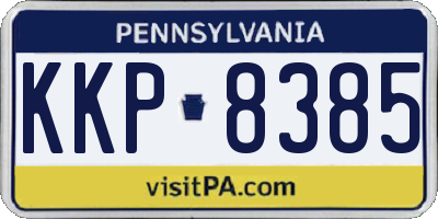 PA license plate KKP8385