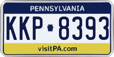 PA license plate KKP8393