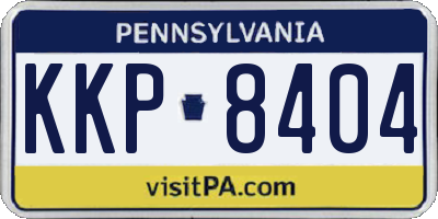 PA license plate KKP8404