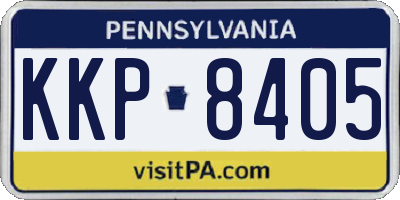 PA license plate KKP8405