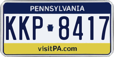 PA license plate KKP8417