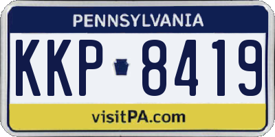 PA license plate KKP8419