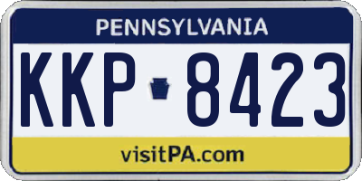 PA license plate KKP8423