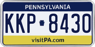 PA license plate KKP8430