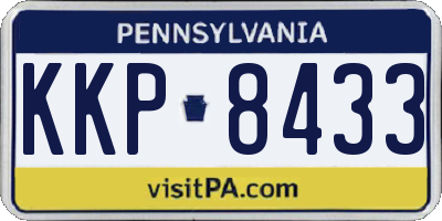 PA license plate KKP8433
