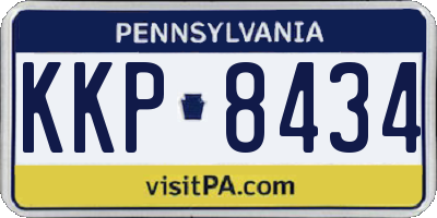 PA license plate KKP8434