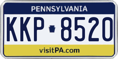 PA license plate KKP8520