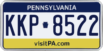 PA license plate KKP8522