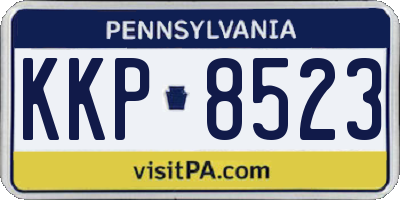 PA license plate KKP8523
