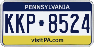 PA license plate KKP8524