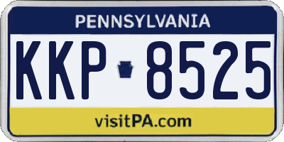 PA license plate KKP8525