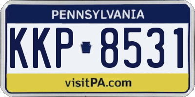 PA license plate KKP8531