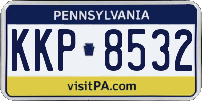 PA license plate KKP8532