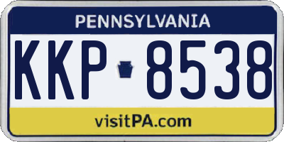 PA license plate KKP8538
