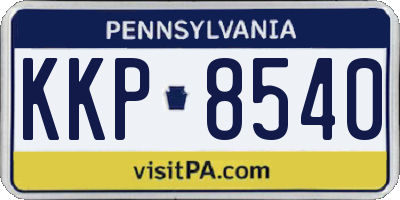 PA license plate KKP8540