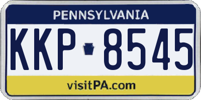 PA license plate KKP8545