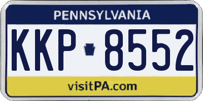 PA license plate KKP8552