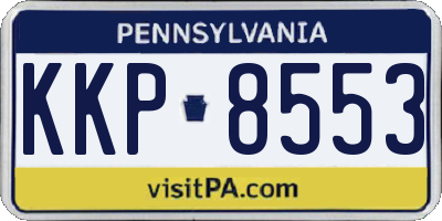 PA license plate KKP8553