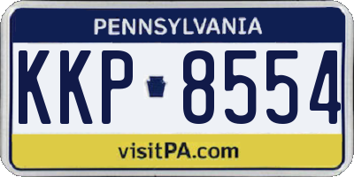 PA license plate KKP8554