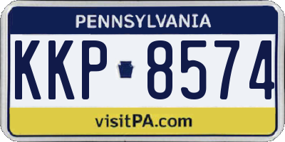 PA license plate KKP8574