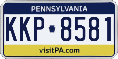 PA license plate KKP8581