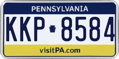 PA license plate KKP8584