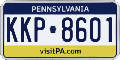PA license plate KKP8601
