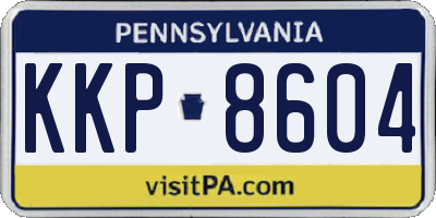 PA license plate KKP8604