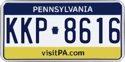 PA license plate KKP8616