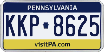 PA license plate KKP8625