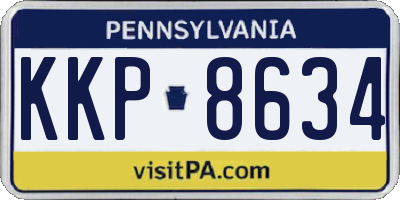 PA license plate KKP8634