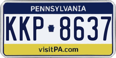 PA license plate KKP8637