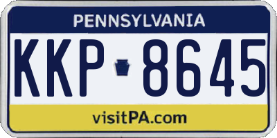 PA license plate KKP8645