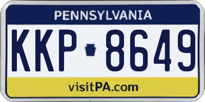 PA license plate KKP8649