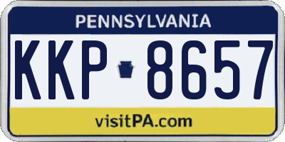 PA license plate KKP8657