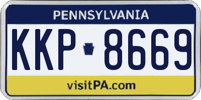 PA license plate KKP8669