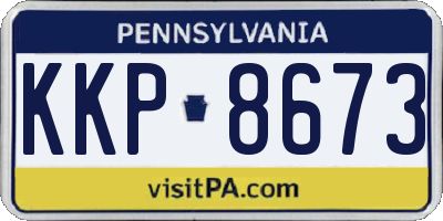 PA license plate KKP8673