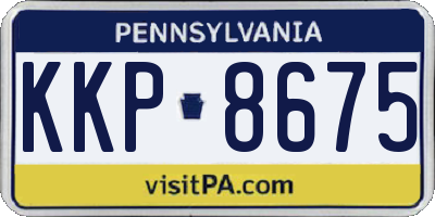 PA license plate KKP8675